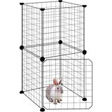  Kavez za ljubimce s 8 panela i vratima crni 35 x 35 cm čelični | Eponuda.ba