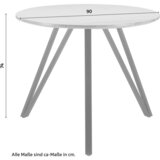 Bessagi Home jedilna miza elias, les akacije, kovina, Ø 90 cm | Shoptok.si