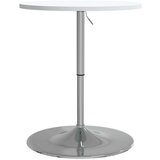  Barski stol bijeli 60 x 60 x 90 cm drvo i kromirani čelik | shoptok.hr