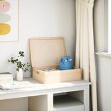  Drvena kutija s poklopcem i ručkama 40x30x13 cm puno drvo bor | Eponuda.com