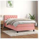 vidaXL Box spring krevet s madracem ružičasti 80 x 200 cm baršunasti Cijene