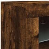  Komoda s LED svjetlima boja dimljenog hrasta 202x37x67 cm | shoptok.hr