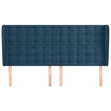  Uzglavlje s ušima tamnoplavo 163x23x118/128 cm baršunasto | shoptok.hr
