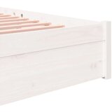  Posteljni okvir bel iz trdnega lesa 140x200 cm, (20644884) | Shoptok.si