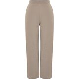 Trendyol Curve Brown Wide Cut Knitted Trousers | Shoptok.si