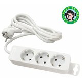 Mitea_Electric Priključnica bela 16A 250V 3680W 3x1.5mm2 prenosna nerastavna trostruka (produžni kabl) ME-PR3-3M DZ | Eponuda.com