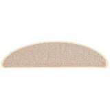  Prostirke za stepenice 15 kom 56x17x3 cm Bijele i smeđe poluokrugle | shoptok.hr