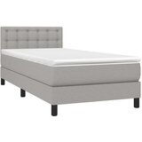  Box spring postelja z vzmetnico LED sv. siva 100x200 cm blago, (20724167) | Shoptok.si