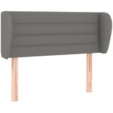  Uzglavlje s ušima tamnosivo 83x23x78/88 cm od tkanine | shoptok.hr
