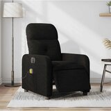  Električni masažni naslonjač od tkanine crni | shoptok.hr