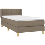  s oprugama i madracem smeđesivi 90x200 cm od tkanine | shoptok.hr