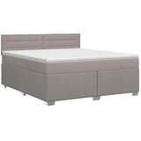  Boxspring krevet s madracem Sivosmeđa 160 x 200 cm Tkanina - Sivosmeđa 160 x 200 cm Dizajn linija | shoptok.hr