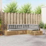 Komad Set vanjskih sofa Poliester Bijela