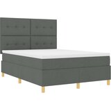  LED Box Spring Krevet Tamno siva 140 x 200 cm tkanina | shoptok.hr