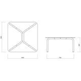 noo.ma Stolić za kavu sa staklenom pločom stola u srebrnoj boji 60x80 cm Uku – | shoptok.hr
