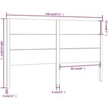  Uzglavlje bijelo 146 x 4 x 100 cm od masivne borovine | shoptok.hr
