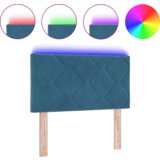  LED vzglavje z LED lučmi Geometrični Temno modra 80 cm Žamet, (5000044009) | Shoptok.si