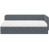  Kutni okvir kreveta Tamno siva 90 x 190 cm Baršun | Eponuda.com