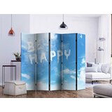 Artgeist PARAVAN 225/172/3 cm bela, svetlo modra | Shoptok.si