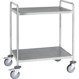 Kongamek Zvarjen nivojski voziček iz nerjavnega jekla, DxŠxV 650 x 440 x 1010 mm, 2 nivoja | Shoptok.si