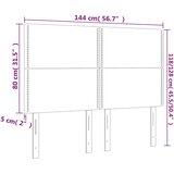  LED uzglavlje crno 144x5x118/128 cm od umjetna koža | shoptok.hr