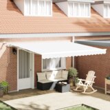  Automatska uvlačiva tenda s LED bijela 400x350 cm | shoptok.hr