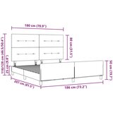  Postelja Modra 180x200 cm Tkanina, (22049239) | Shoptok.si