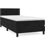 Box spring postelja z vzmetnico črna 80x200 cm žamet, (20727002) | Shoptok.si