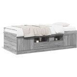 vidaXL Dnevni krevet s ladicama siva boja hrasta 90 x 200 cm drveni | shoptok.hr