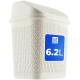 KADAX Koš za odpadke za kopalnico, stranišče, 6,2 l, nagibna posoda, majhna, bela, (5000356693) Cene