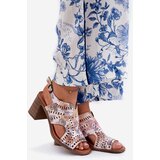 Boto Cutout Women's Sandals On Heel Multicolor Tosine | shoptok.hr