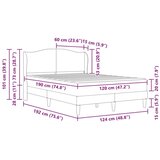  Okvir za krevet Tamnosiva 120 x 190 cm Baršun - Tamnosiva 120 x 190 cm | shoptok.hr