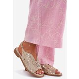 S. BARSKI Leather Sandals With Flat Heel And Decoration S.Barski | Shoptok.si