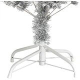 vidaXL Božično drevo med 150 LED z stojalom srebrna 150 cm PET | Shoptok.si