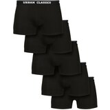 Urban Classics Plus Size Organic Boxer Shorts 5-Pack blk+blk+blk+blk+blk Cene