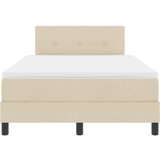  Krevet s opruga kutije s uzglavljem Krema 120 x 200 cm tkanina | shoptok.hr