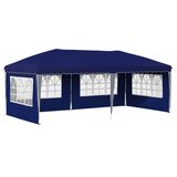 vidaXL Zložljivi šotor za zabave 575 x 289 x 245 cm Modra, (5000219006) | Shoptok.si