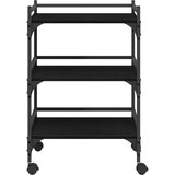  Kuhinjski kolica Crni hrast 50 x 35 x 75.5 cm Konstruirano drvo | shoptok.hr