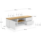 Kave Home Bijela TV komoda u dekoru hrasta 150x44x36 cm Abilen – | shoptok.hr