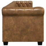  Trosjed Chesterfield od umjetne kože smeđi | shoptok.hr