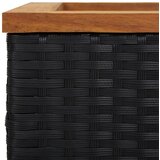  Sadilica crna 80 x 40 x 80 cm od poliratana | shoptok.hr