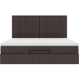  Otomanski posteljni okvir z vzmetnico rjav 160x200 cm blago, (22053531) | Shoptok.si