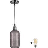 Brilagi LED luster na sajli RETRO GLASS 1xE27/60W/230V prečnik 14 cm crna/dimno-siva Cene