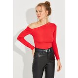 Cool & Sexy Women's Red Cross Collar Blouse