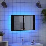 Kupaonski ormar s ogledalom Zidne Crni hrast 80 x 12 x 45 cm | shoptok.hr