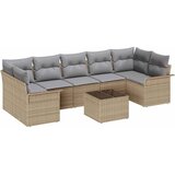  Sjedeća garnitura za vrt 8 kom. Bež i siva poliratan 55 x 55 x 37 cm | shoptok.hr