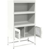 vidaXL Visoka deska Bela 68x39x123 cm Jeklo | Shoptok.si