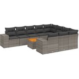 11-dijelni set vrtnih sofa od poliratana s jastucima sivi | shoptok.hr