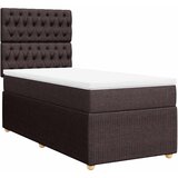  Krevet s oprugama i madracem tamnosmeđi 90 x 190 cm od tkanine | shoptok.hr