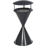 VAR Stožčast pepelnik s strešico in talno ploščo, jeklena pločevina, praškasto lakirana, rdeča | Shoptok.si